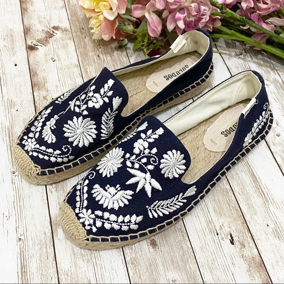 Soludos Embroidered Ibiza Smoking Slippers Espadrille 7 - Picture 3 of 16